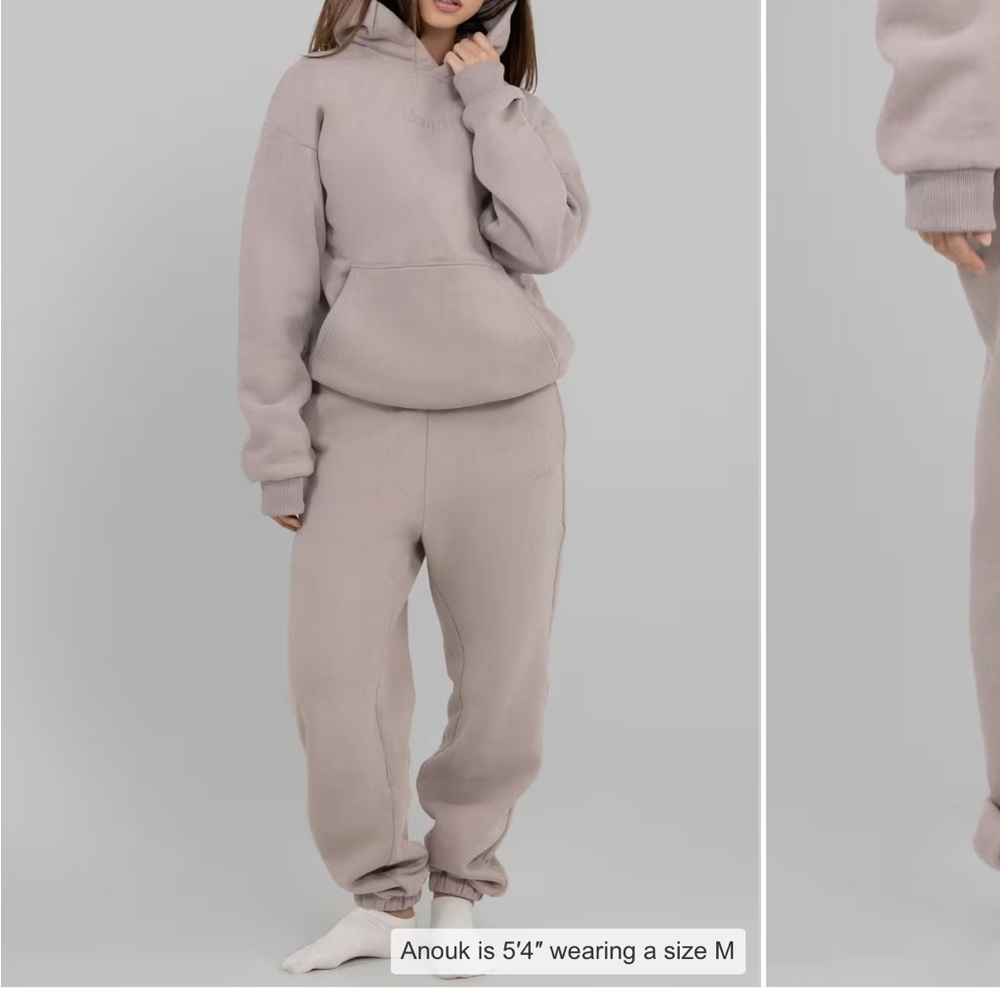 Women's Taupe Hoodie & sweatpants set